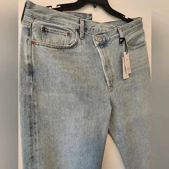 Agolde Criss Cross Straight Jean in Dimension size 32 NWT light wash
